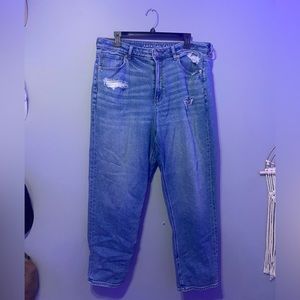 American Eagle blue mom jeans. Sizing is a 16 stretch. Never been worn.